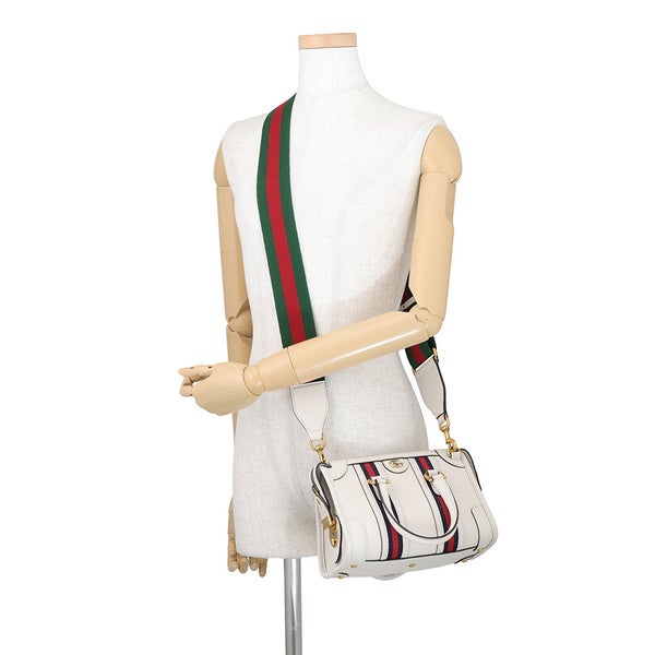 グッチ ハンドバッグ シェリーライン  レザー 715771 GUCCI ２wayショルダー 白