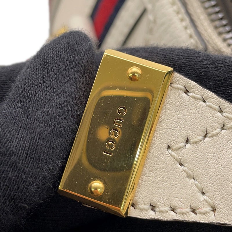 グッチ ハンドバッグ シェリーライン  レザー 715771 GUCCI ２wayショルダー 白