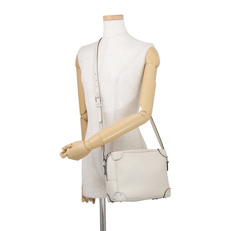 グッチ ショルダーバッグ GGエンボス レザー 626363 GUCCI バッグ 白