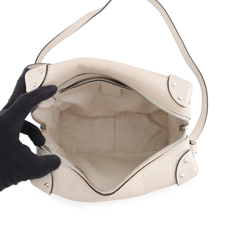 グッチ ショルダーバッグ GGエンボス レザー 626363 GUCCI バッグ 白