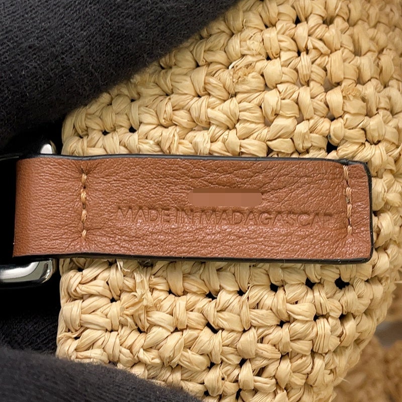 ロエベ ハンドバッグ クロシェフラワーモチーフ ラフィア LOEWE ２wayショルダー