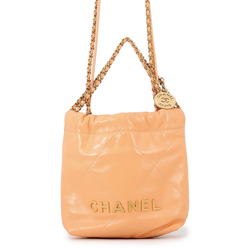シャネル ハンドバッグ CHANEL22 ミニ ココマーク シャイニーカーフレザー AS3980 CHANEL 2wayショルダー