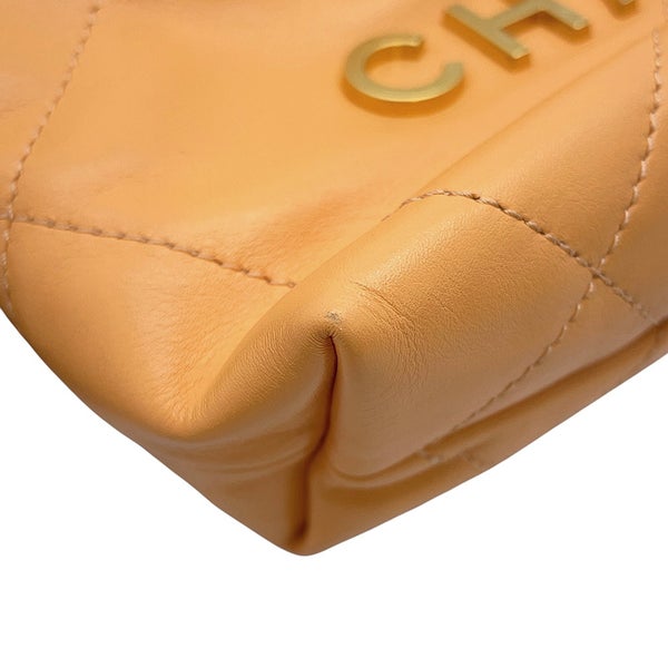 シャネル ハンドバッグ CHANEL22 ミニ ココマーク シャイニーカーフレザー AS3980 CHANEL 2wayショルダー