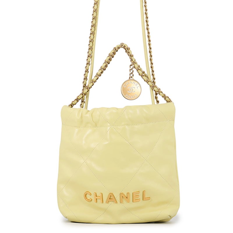 シャネル ハンドバッグ CHANEL 22 ミニ ココマーク シャイニーカーフレザー AS3980 CHANEL 2wayショルダーバッグ