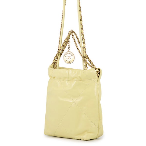 シャネル ハンドバッグ CHANEL 22 ミニ ココマーク シャイニーカーフレザー AS3980 CHANEL 2wayショルダーバッグ