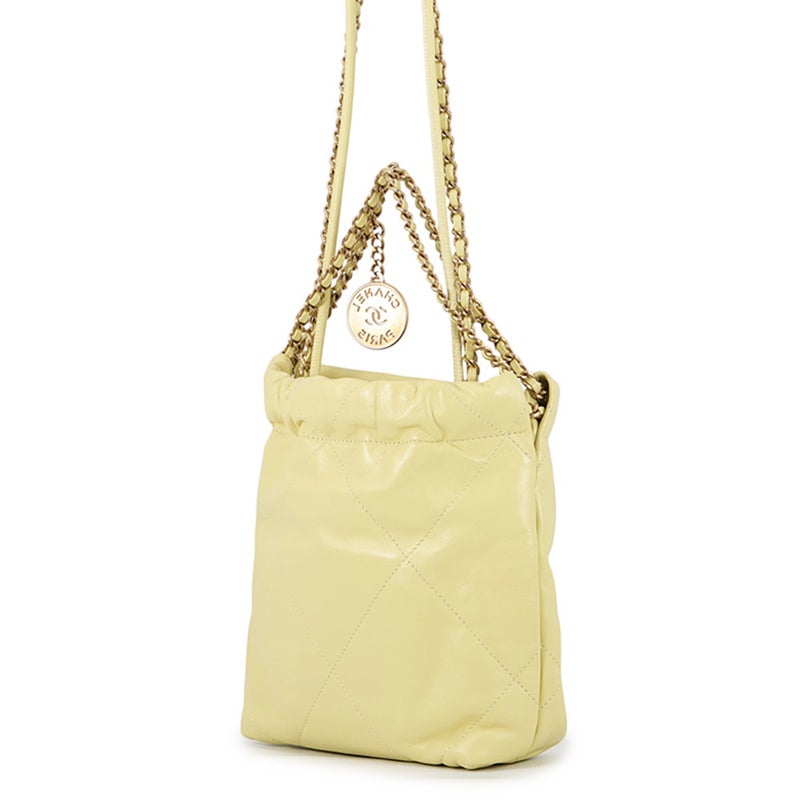 シャネル ハンドバッグ CHANEL 22 ミニ ココマーク シャイニーカーフレザー AS3980 CHANEL 2wayショルダーバッグ
