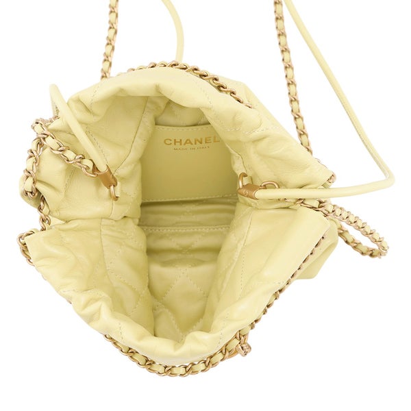シャネル ハンドバッグ CHANEL 22 ミニ ココマーク シャイニーカーフレザー AS3980 CHANEL 2wayショルダーバッグ