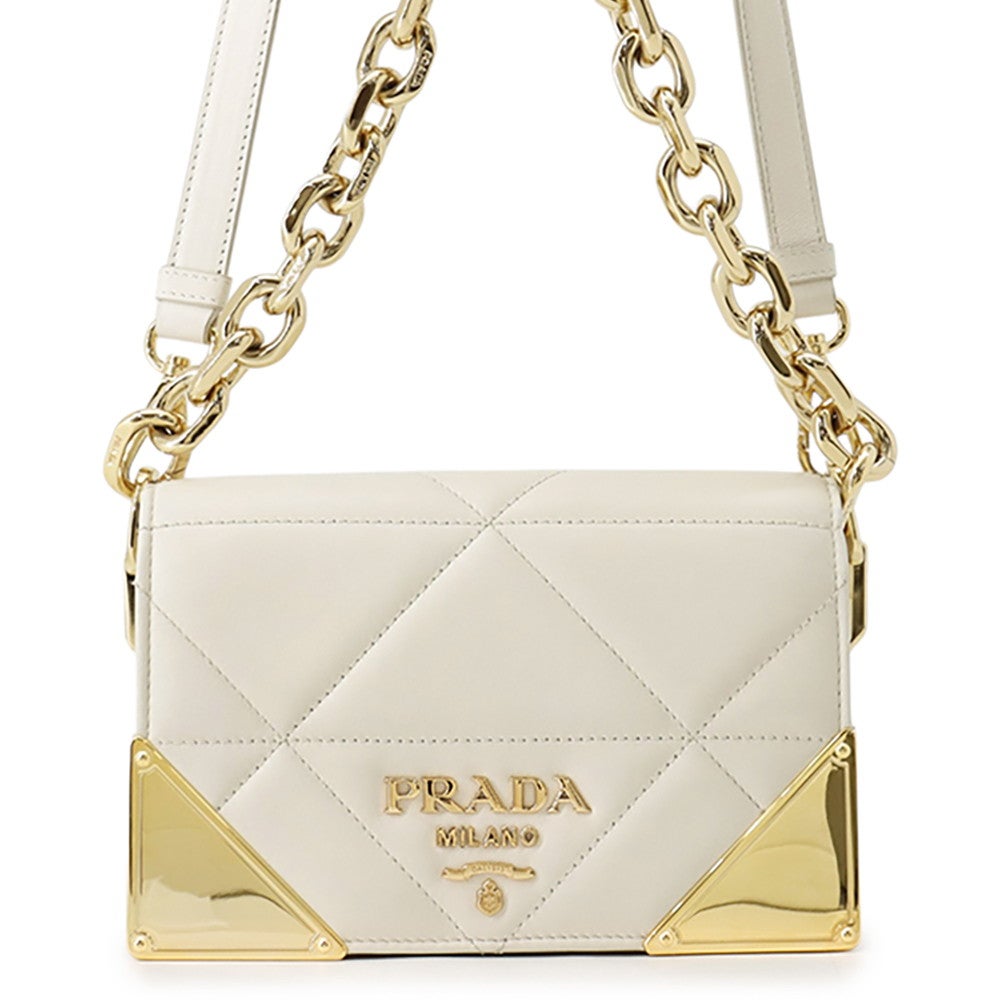 プラダ ショルダーバッグ キルティング レザー 1BD333 PRADA バッグ 白