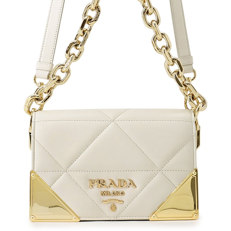 プラダ ショルダーバッグ キルティング レザー 1BD333 PRADA バッグ 白
