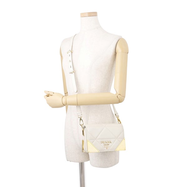 プラダ ショルダーバッグ キルティング レザー 1BD333 PRADA バッグ 白
