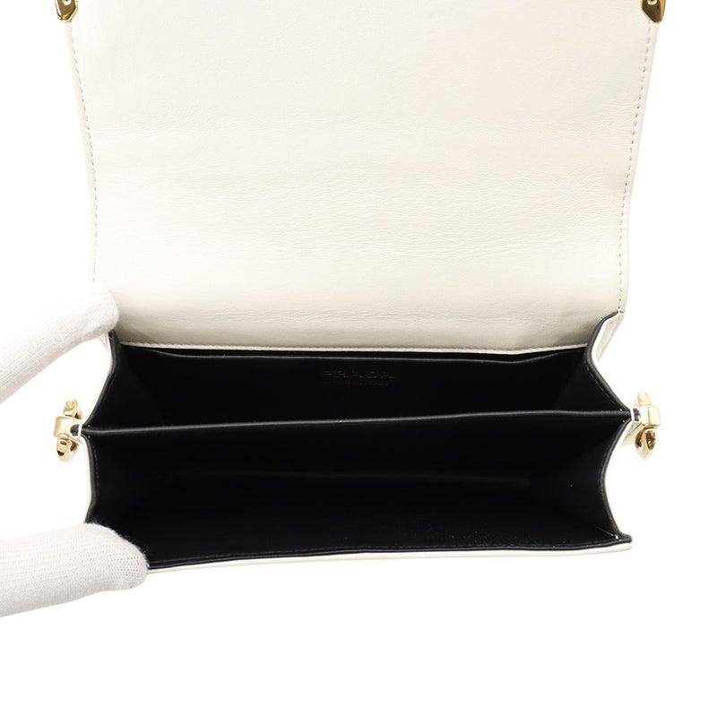 プラダ ショルダーバッグ キルティング レザー 1BD333 PRADA バッグ 白