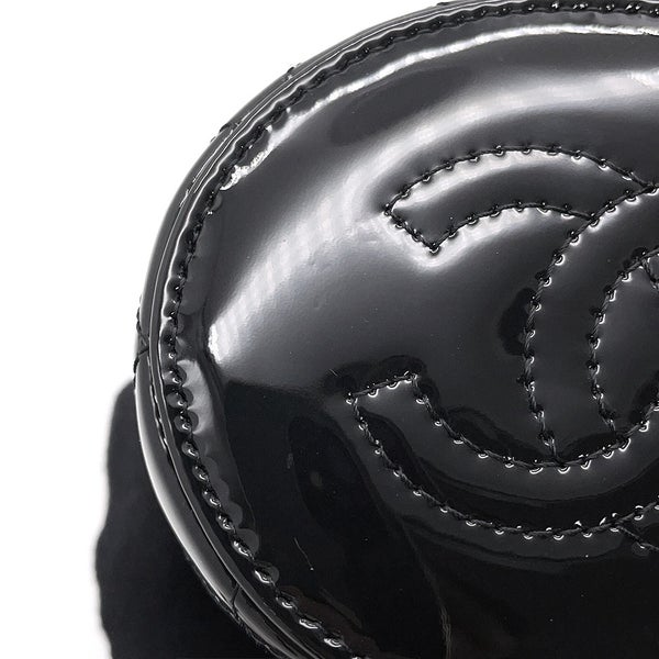 シャネル チェーンショルダーバッグ マトラッセ ココマーク バニティ パテント AP2873 CHANEL 黒 セール品
