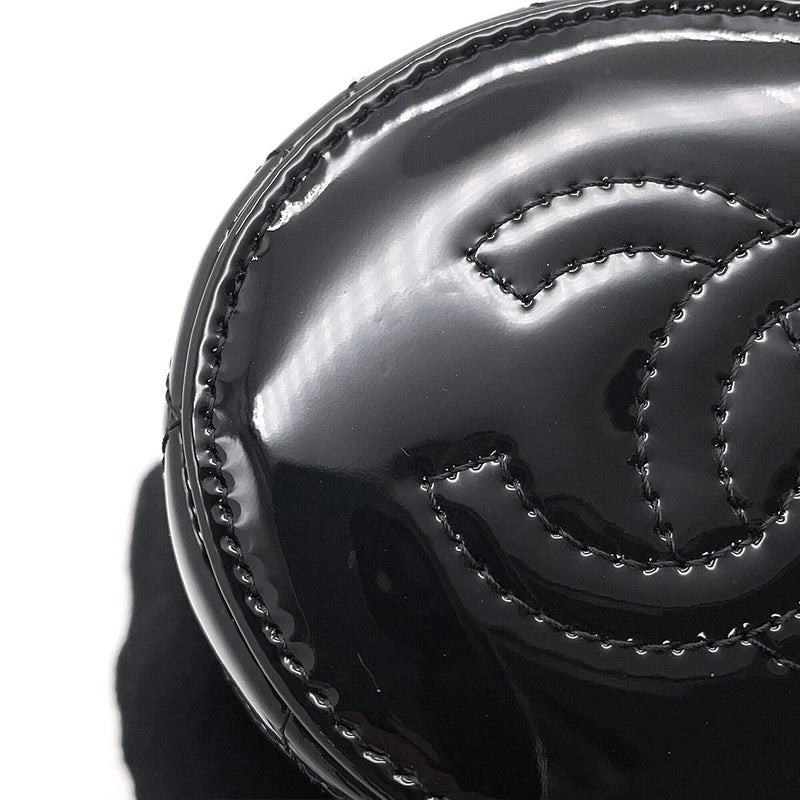 シャネル チェーンショルダーバッグ マトラッセ ココマーク バニティ パテント AP2873 CHANEL 黒 セール品