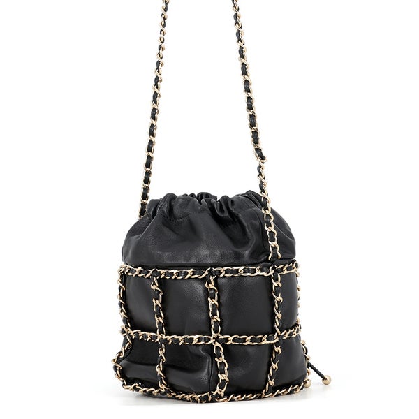 シャネル チェーンショルダーバッグ ココマーク ラムスキン AS2314 CHANEL バッグ 黒