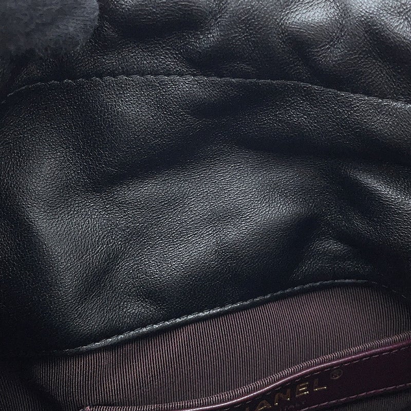 シャネル チェーンショルダーバッグ ココマーク ラムスキン AS2314 CHANEL バッグ 黒