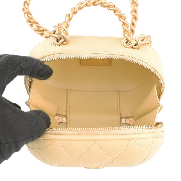 シャネル チェーンショルダーバッグ マトラッセ ココマーク バニティ レザー AP2699 CHANEL