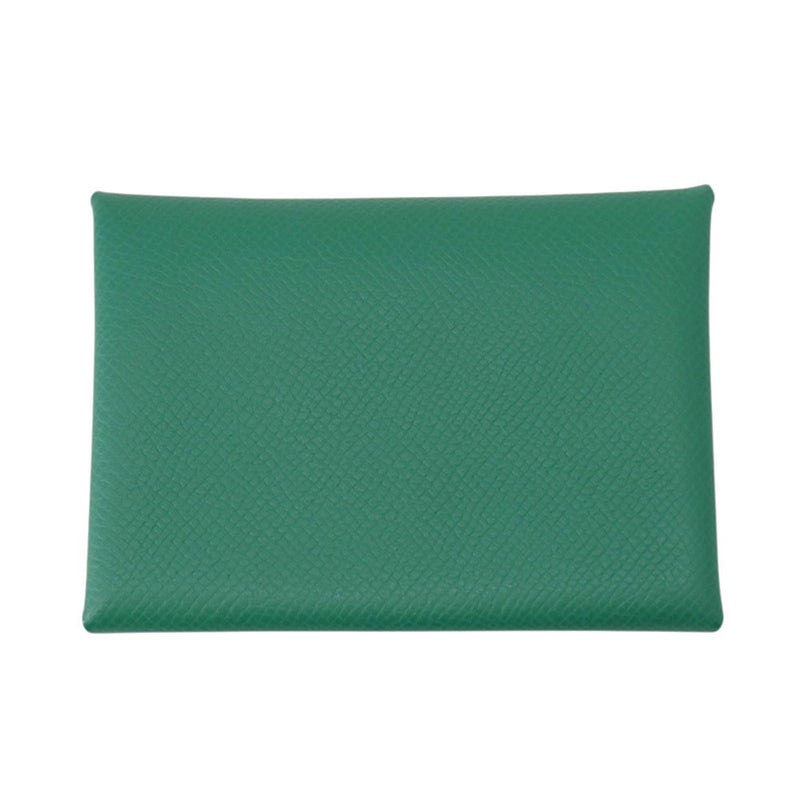 エルメス コインケース カルヴィ デュオ ヴェルソ ヴェールヴェルティゴ/ジョーヌミルトン/シルバー金具 エプソン W刻印