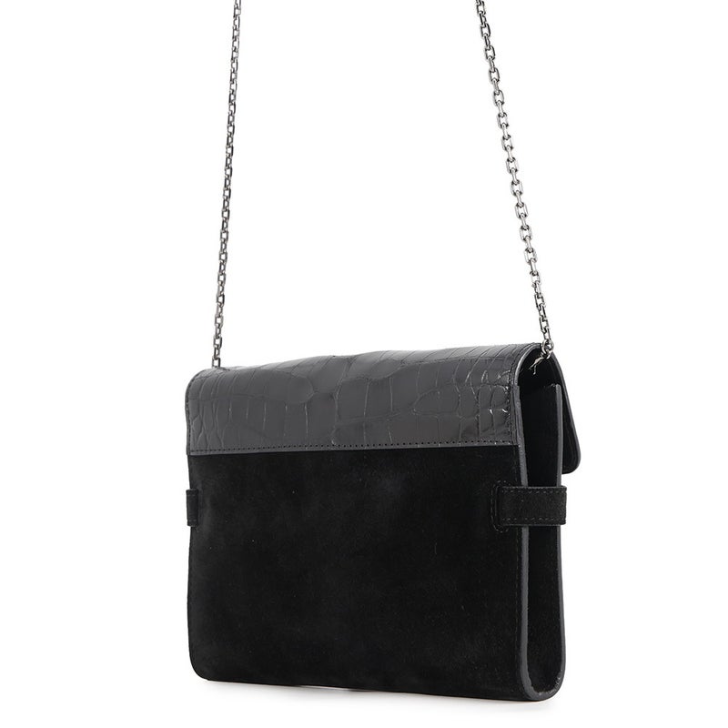 デルヴォー チェーンウォレット タンペート クロコダイル スエード Delvaux 財布 黒