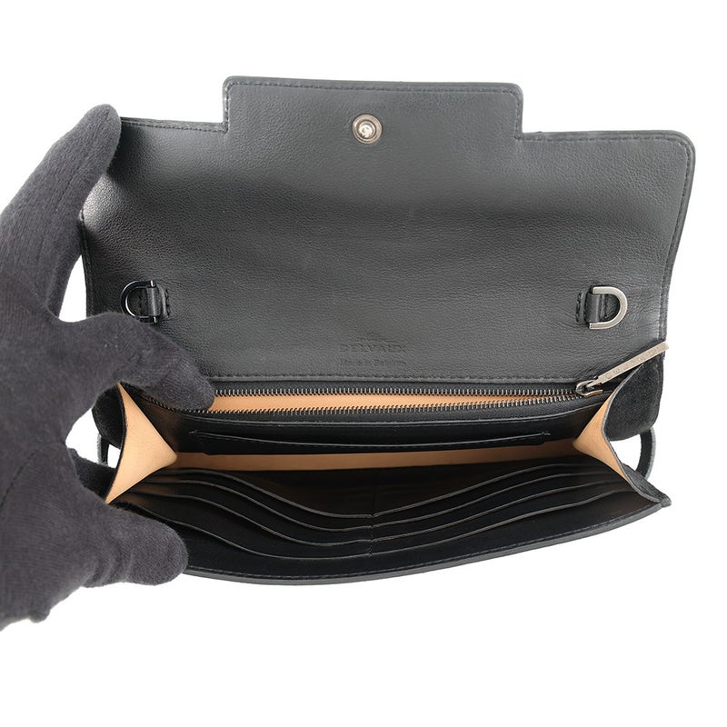 デルヴォー チェーンウォレット タンペート クロコダイル スエード Delvaux 財布 黒