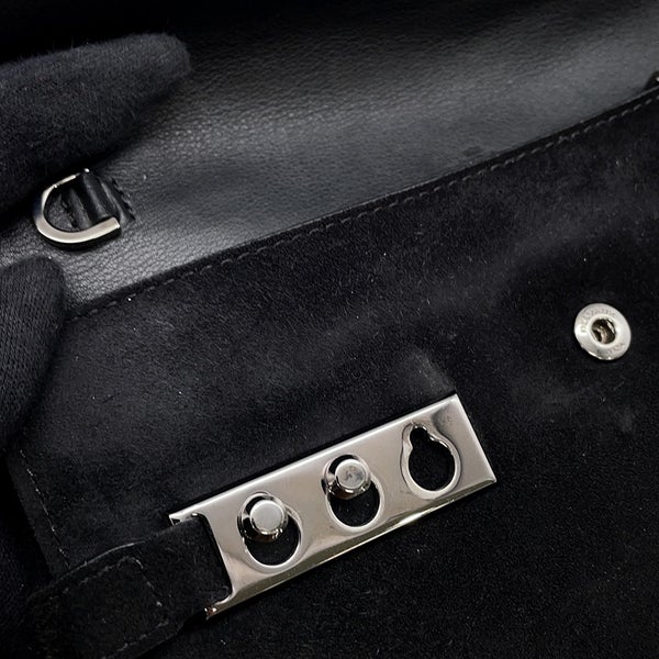 デルヴォー チェーンウォレット タンペート クロコダイル スエード Delvaux 財布 黒