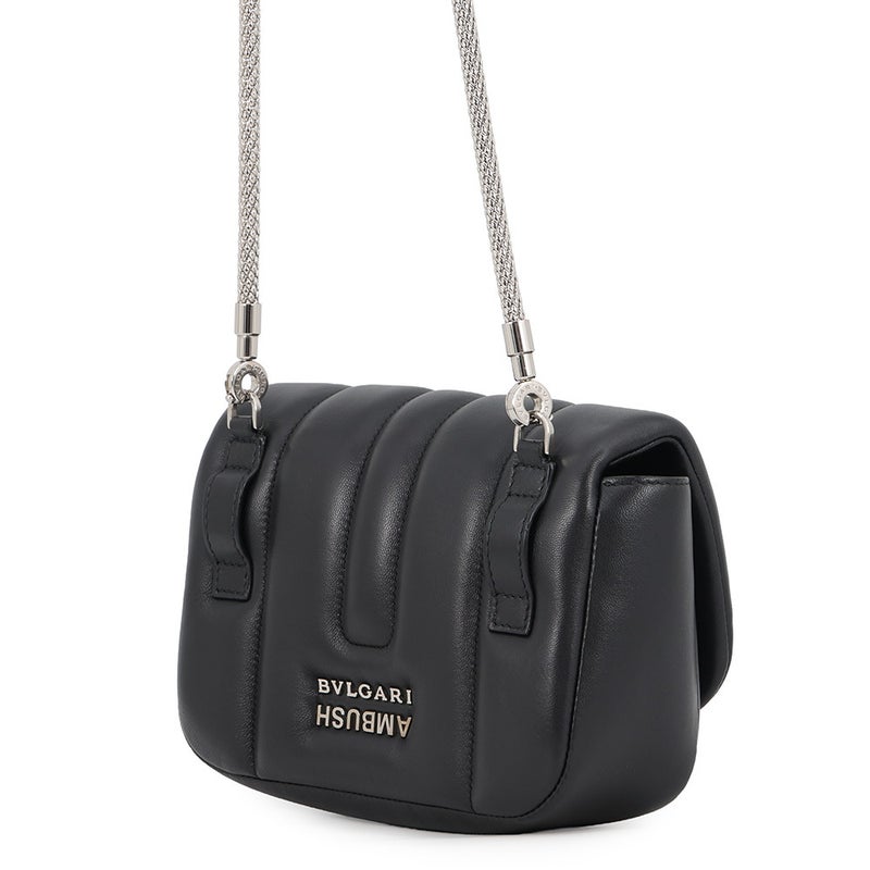 ブルガリ ショルダーバッグ アンブッシュコラボ レザー BVLGARI 3way クラッチ ベルト バッグ 黒