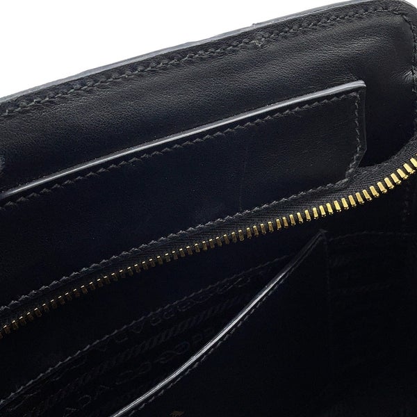 プラダ ハンドバッグ トライアングルロゴ レザー 1BA409 PRADA ２wayショルダー 黒