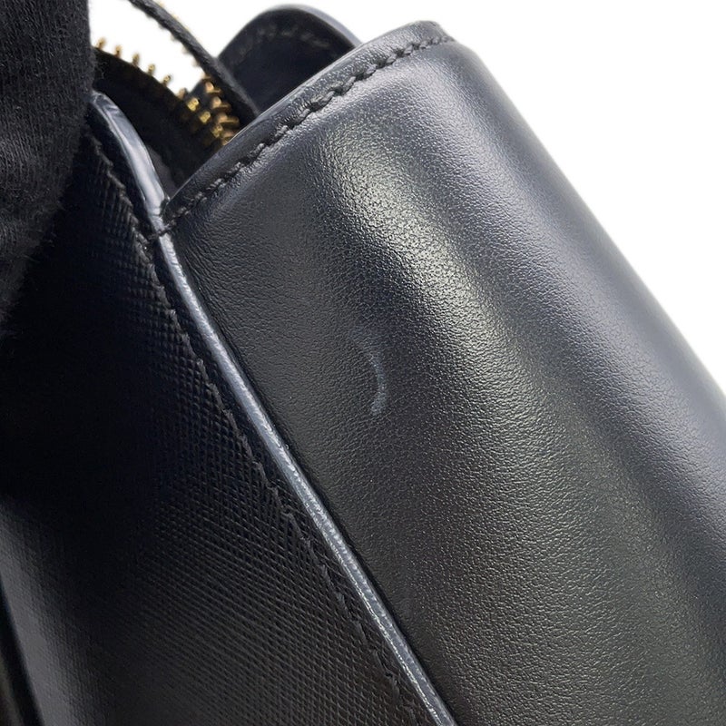 プラダ ハンドバッグ トライアングルロゴ レザー 1BA409 PRADA ２wayショルダー 黒