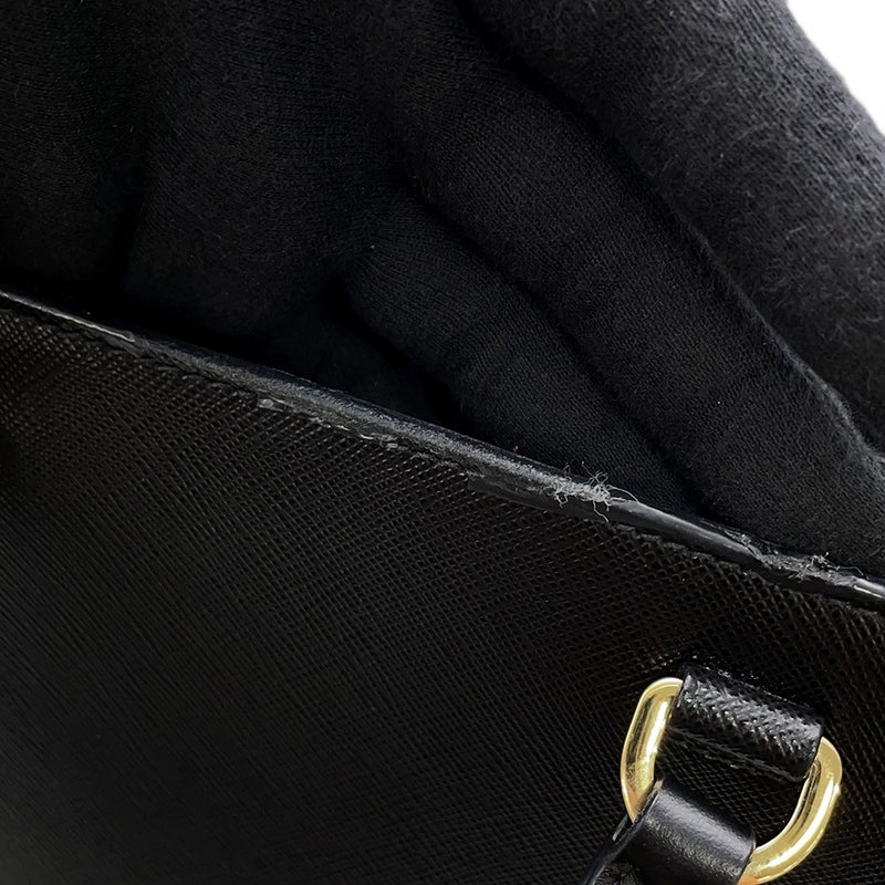 プラダ ハンドバッグ トライアングルロゴ レザー 1BA409 PRADA ２wayショルダー 黒