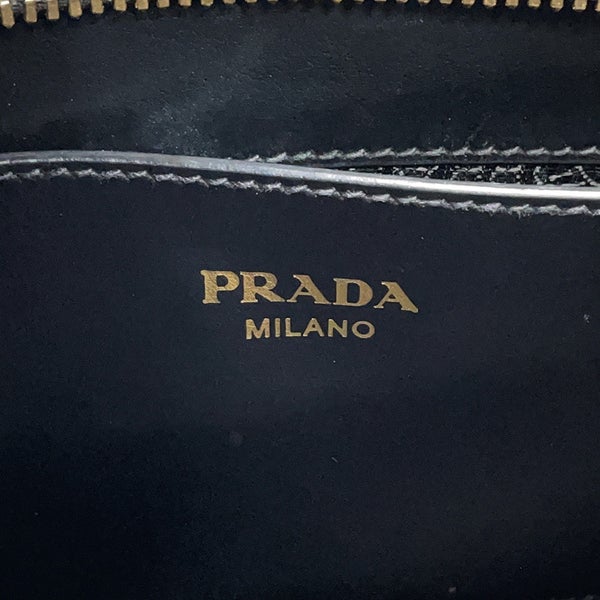 プラダ ハンドバッグ トライアングルロゴ レザー 1BA409 PRADA ２wayショルダー 黒