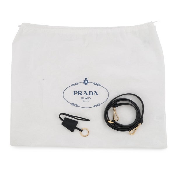 プラダ ハンドバッグ トライアングルロゴ レザー 1BA409 PRADA ２wayショルダー 黒