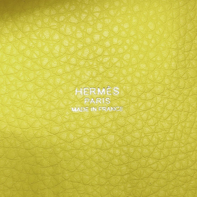 エルメス ハンドバッグ ピコタンロックPM ライム/シルバー金具 トリヨンクレマンス U刻印 HERMES トートバッグ