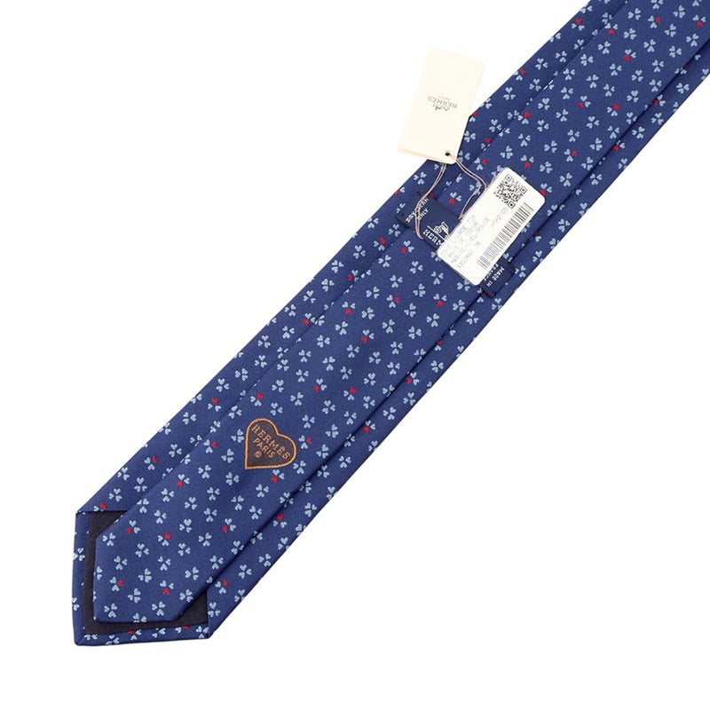 エルメス ネクタイ トロワ デ クール クローバー ハート シルク HERMES メンズ