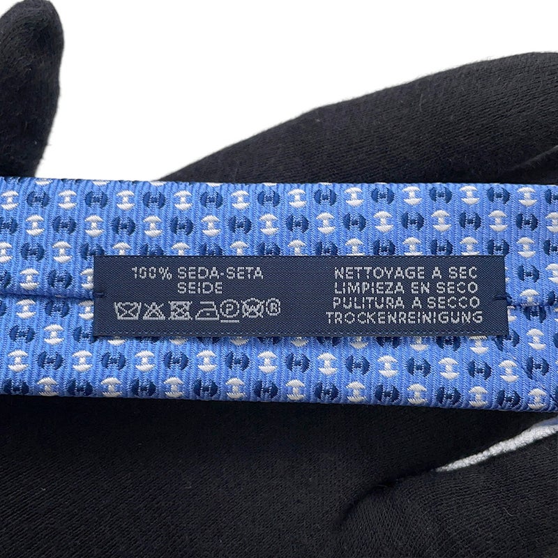 エルメス ネクタイ Hパール シルク HERMES メンズ