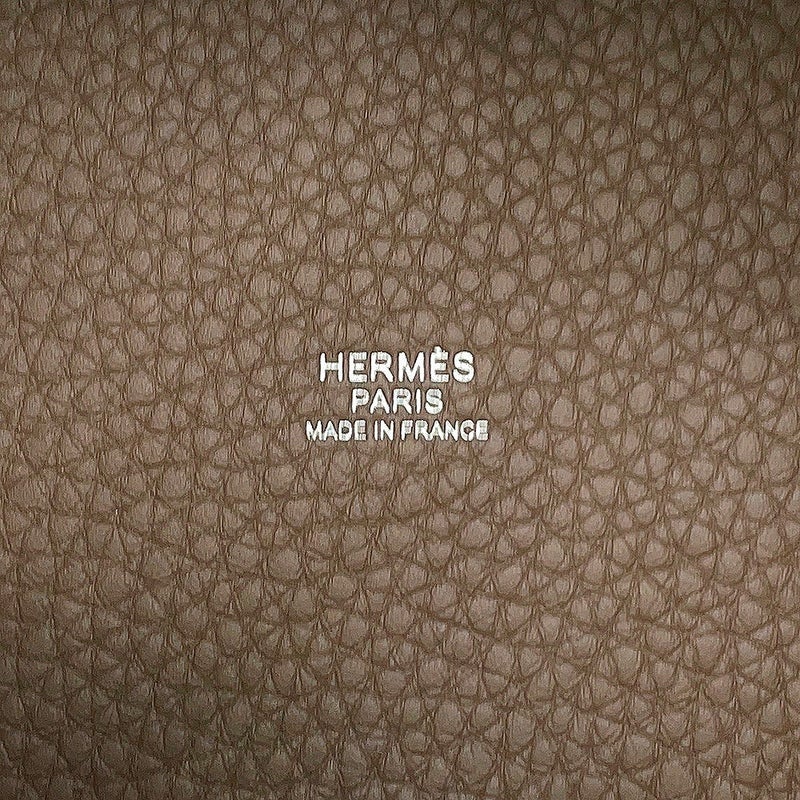 エルメス ハンドバッグ ピコタンロックPM エトゥープ/シルバー金具 トリヨンクレマンス G刻印 HERMES トートバッグ