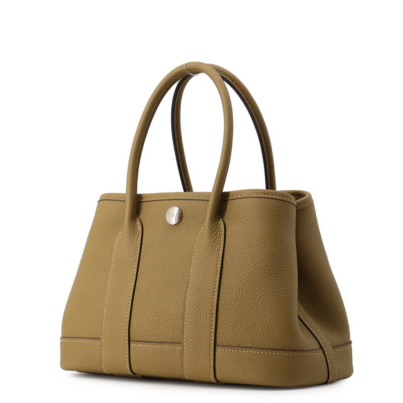 エルメス トートバッグ ネオ・ガーデン 23 ガーデンパーティ デュンヌ/シルバー金具 トゴ G刻印 HERMES