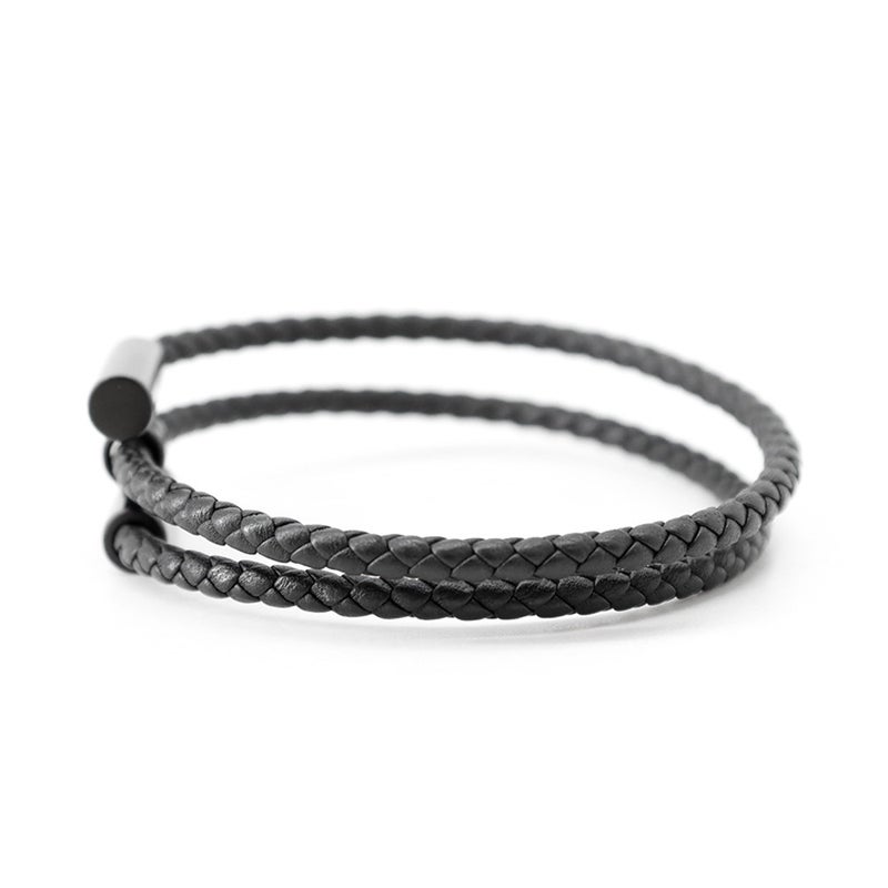 エルメス ブレスレット トゥルニ トレッセ ブラック/ブラック金具 スイフト HERMES アクセサリー メンズ 黒
