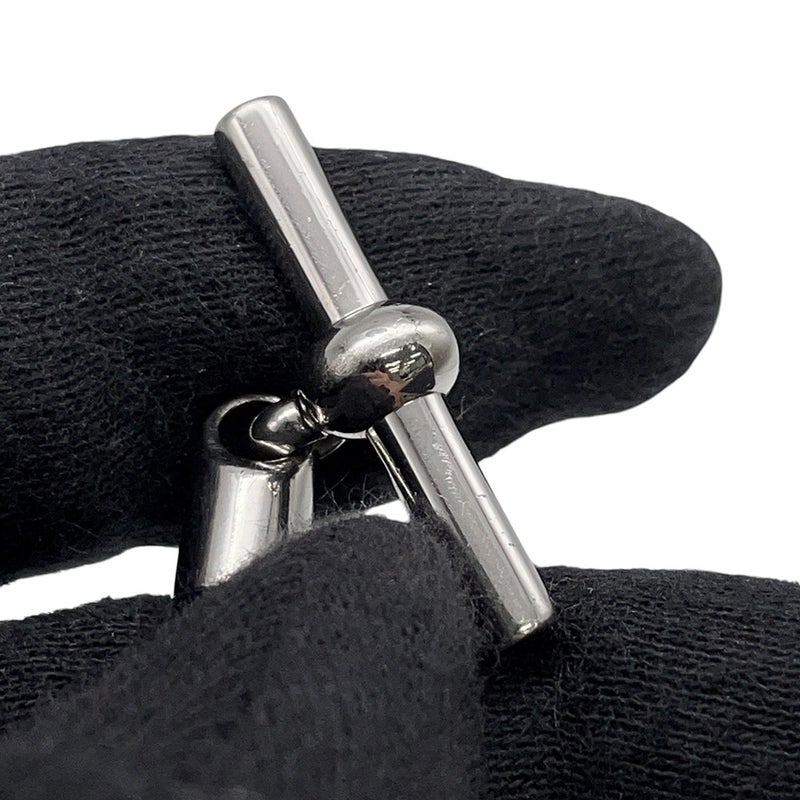 エルメス ブレスレット グレナン ブラック/シルバー金具 スイフト  HERMES アクセサリー メンズ 黒