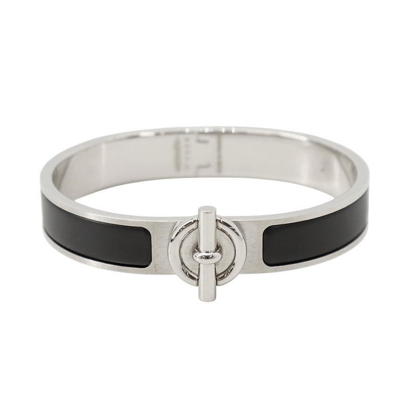 エルメス ブレスレット クリック グレナン ブラック/シルバー金具 HERMES メンズ 黒