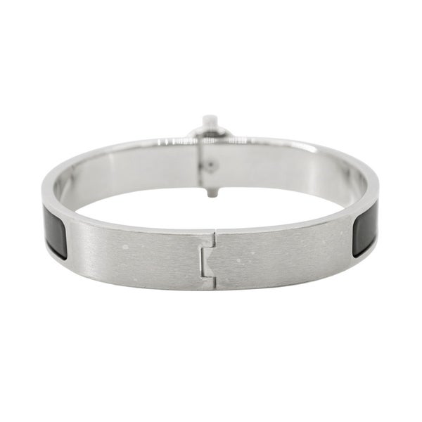 エルメス ブレスレット クリック グレナン ブラック/シルバー金具 HERMES メンズ 黒
