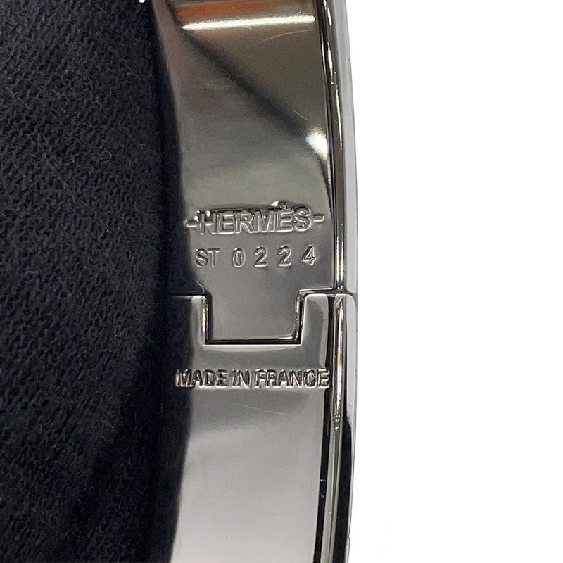 エルメス ブレスレット クリック グレナン ブラック/シルバー金具 HERMES メンズ 黒