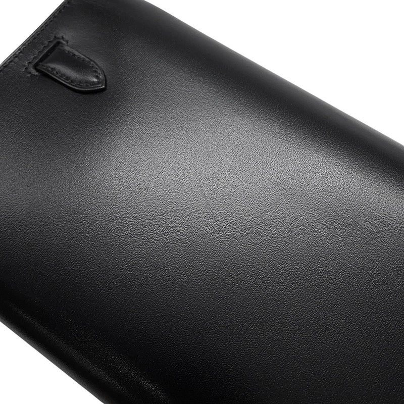 エルメス ケリーウォレット ロング トゥーゴー ブラック/ゴールド金具 ボックスカーフ W刻印 財布 黒