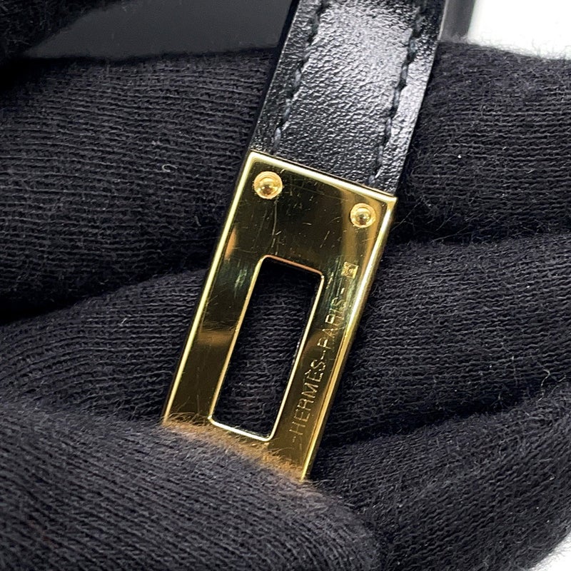 エルメス ケリーウォレット ロング トゥーゴー ブラック/ゴールド金具 ボックスカーフ W刻印 財布 黒