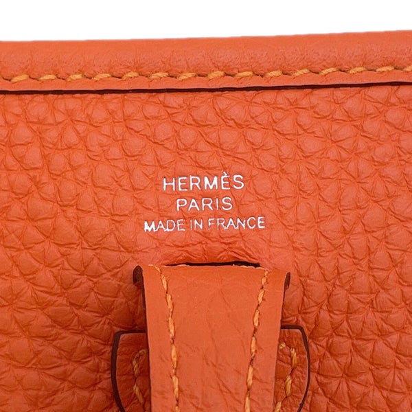エルメス ショルダーバッグ エブリンTPM 111cm オレンジ/シルバー金具 トリヨンクレマンス G刻印 HERMES Evelyne