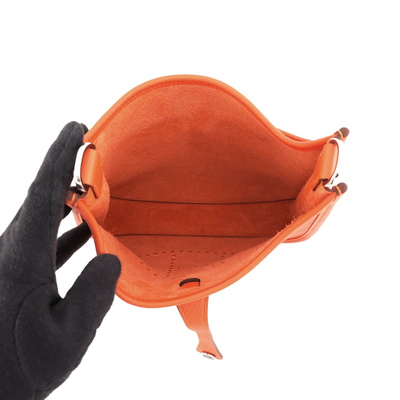 エルメス ショルダーバッグ エブリン3 23 オレンジ/シルバー金具 トリヨンクレマンス G刻印 HERMES Evelyne