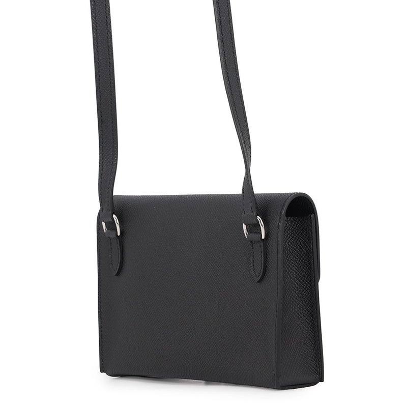 エルメス ショルダーウォレット ナップ トゥーゴー ブラック/シルバー金具/ラッカー金具 エプソン K刻印 財布 黒