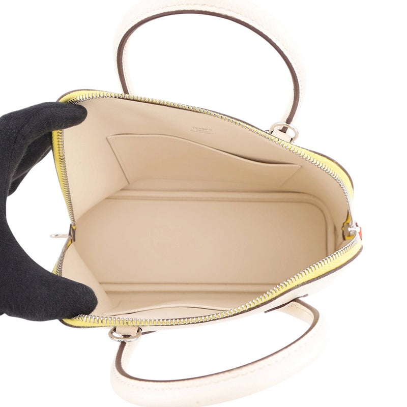 エルメス ボリード1923 25 ナタ/ジョーヌシトロン/テールバテュー/シルバー金具 エプソン U刻印 HERMES 2way