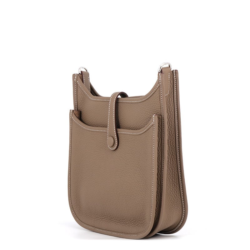 エルメス ショルダーバッグ エブリン3 23 エトゥープ/シルバー金具 トリヨンクレマンス G刻印 HERMES Evelyne