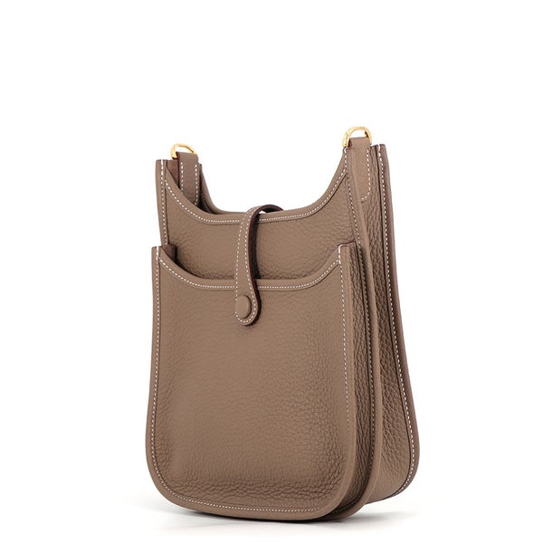 エルメス ショルダーバッグ エブリン3 23 エトゥープ/ゴールド金具 トリヨンクレマンス G刻印 HERMES Evelyne