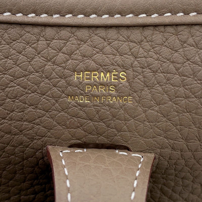 エルメス ショルダーバッグ エブリン3 23 エトゥープ/ゴールド金具 トリヨンクレマンス G刻印 HERMES Evelyne