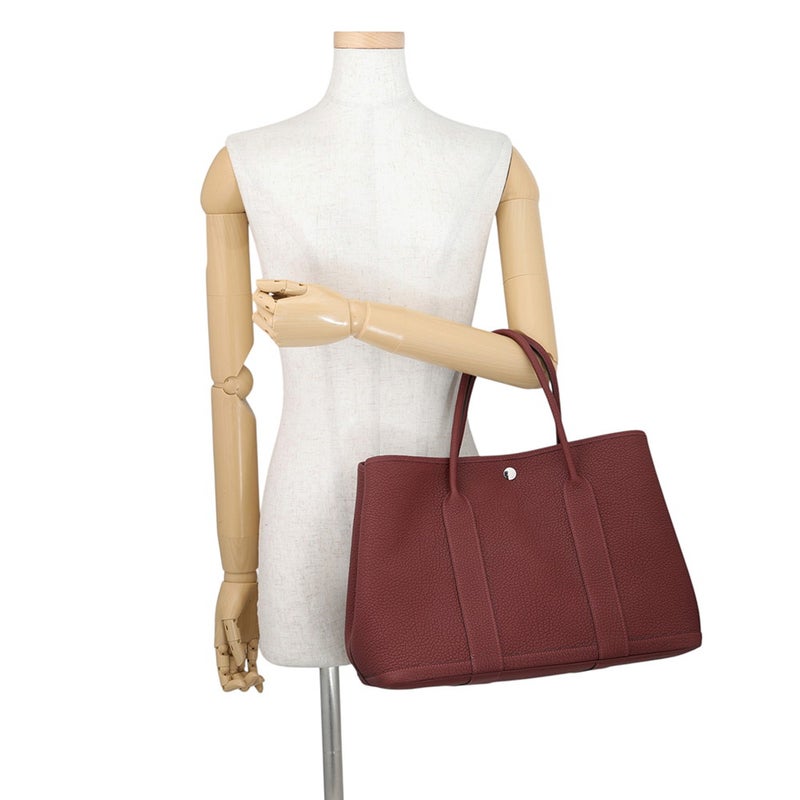 エルメス トートバッグ ガーデンパーティPM ルージュアッシュ/シルバー金具 ネゴンダ K刻印 HERMES Garden Party